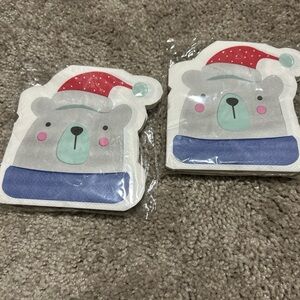 C.R. GIBSON 3-PLY Beverage Napkin Polar Bear 20 3ply, 2 Packs